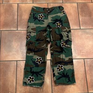 Floral Camouflage Cargo Pants